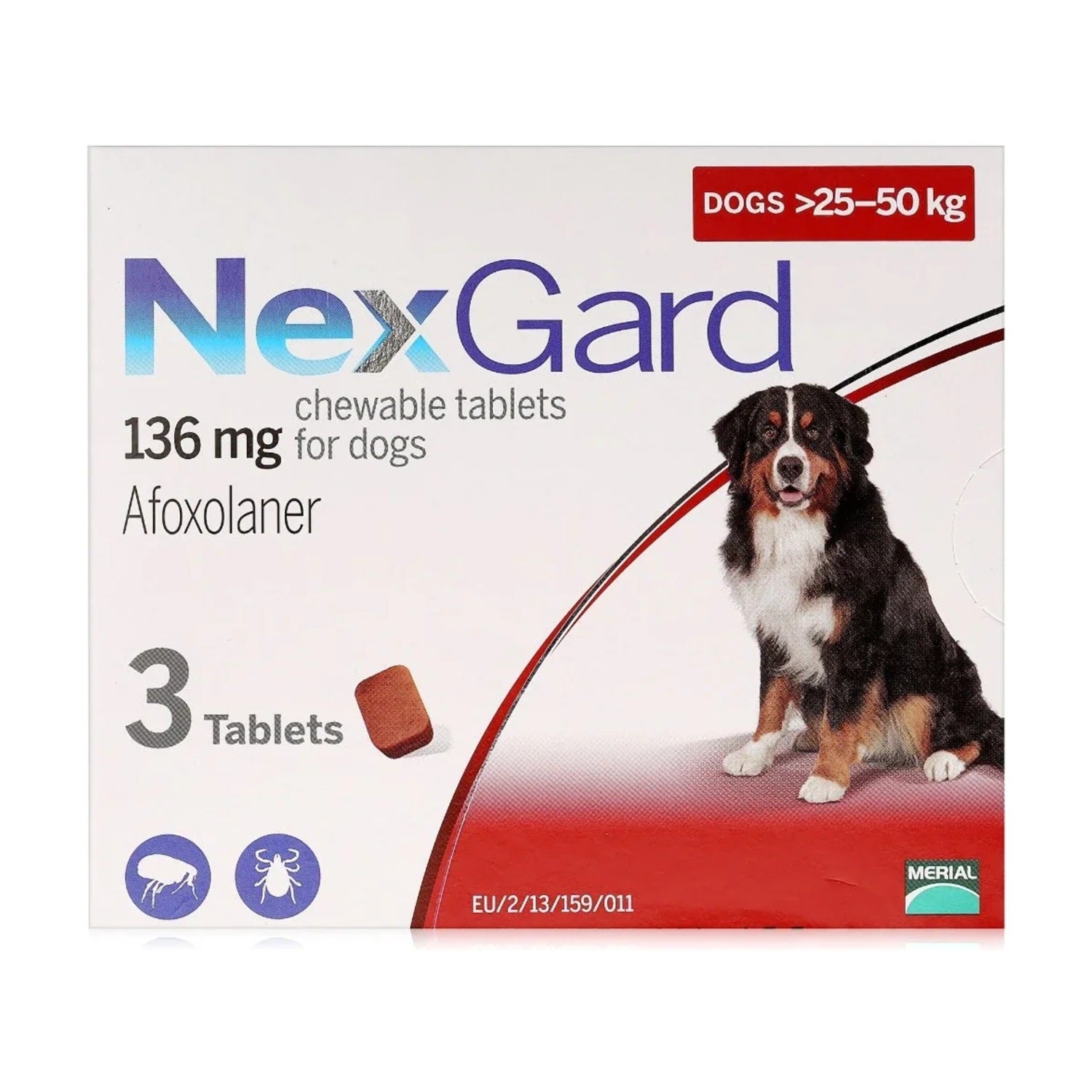 NexGard Chew for Extra Large Dogs 25–50 kg (3 Chews) pack front