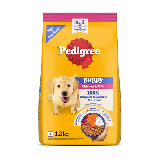 PEDIGREE Puppy Chicken and Milk Dry Food 1.2 kg pack front
