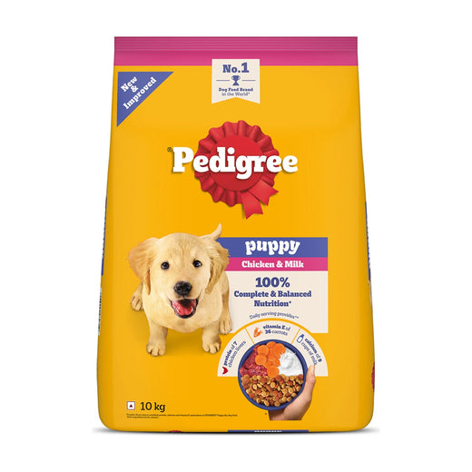 PEDIGREE Puppy Chicken and Milk Dry Food 10 kg pack front