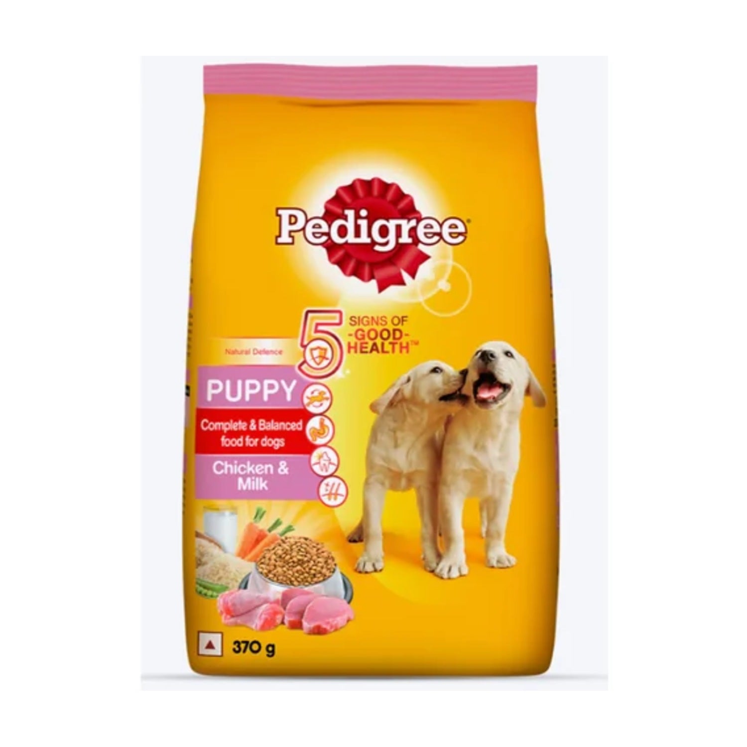 PEDIGREE Puppy Chicken and Milk Dry Food 370 g pack front