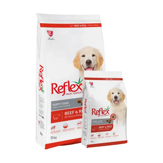 Reflex Puppy Beef and Rice - 15kg pack front