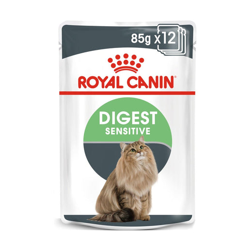 Royal Canin Digest Sensitive - Thin Slices in Gravy 12 × 85g pack front on white background
