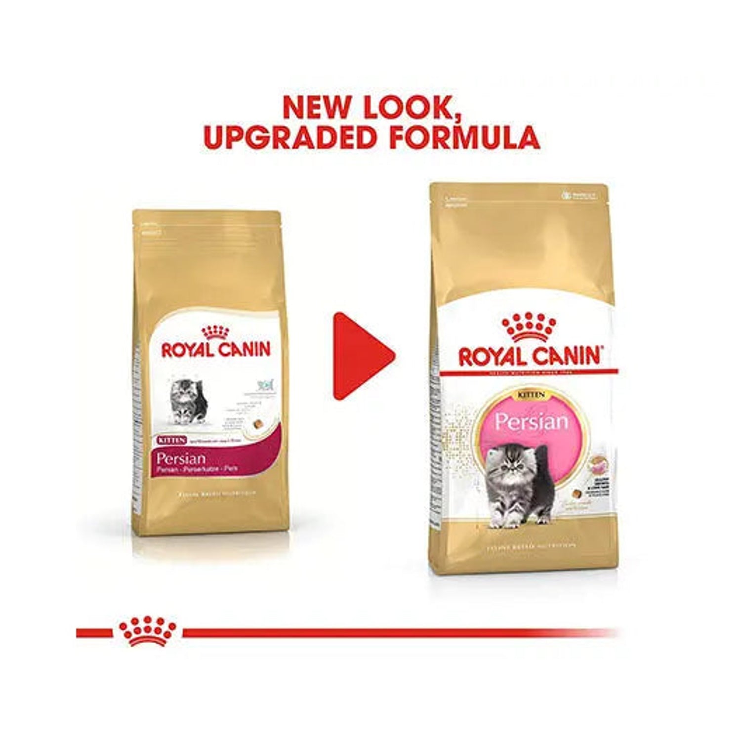 Royal Canin Persian Kitten old and upgraded packaging comparison