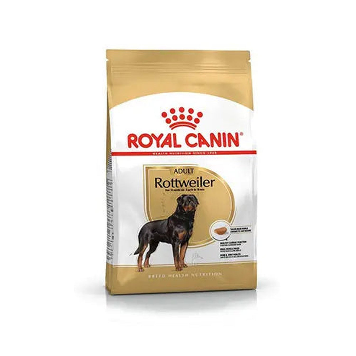 Royal Canin Dry Food 3kg - Adult Rottweiler pack front on white background