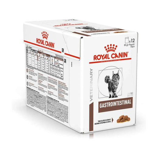 ROYAL CANIN Gastro Intestinal Cat 12 x 85g pouches pack front on white background