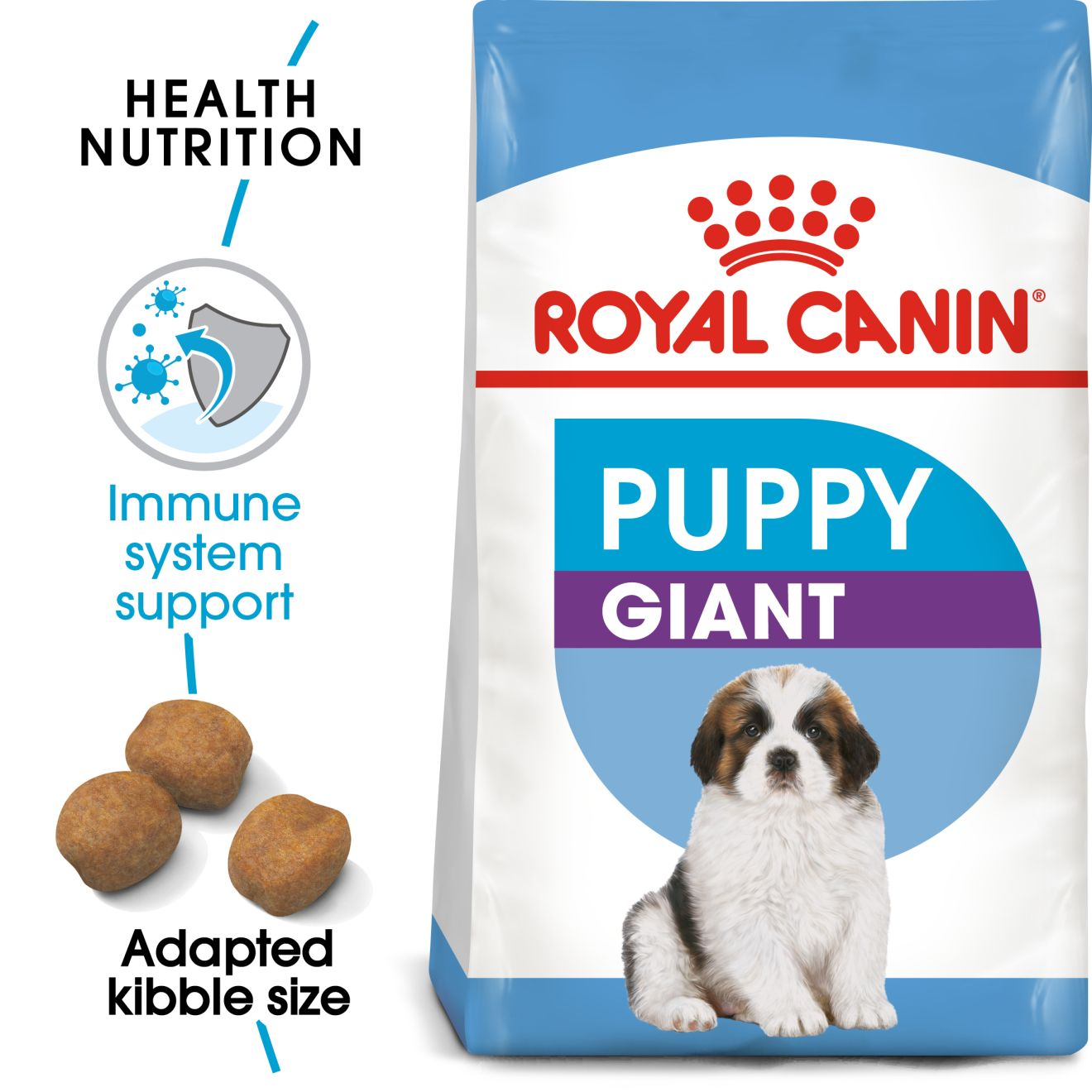 Royal Canin Giant Puppy immune system support and adapted kibble size