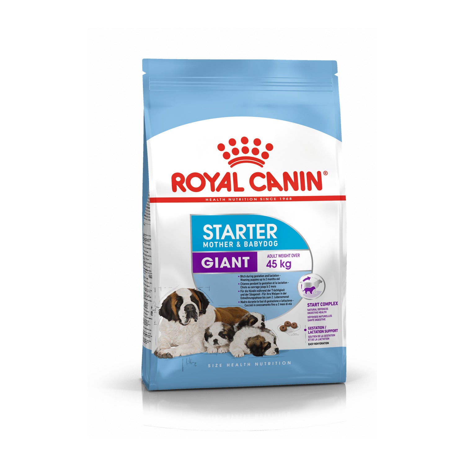 Royal Canin Giant Starter 15Kg - Mother and Puppy pack front on white background