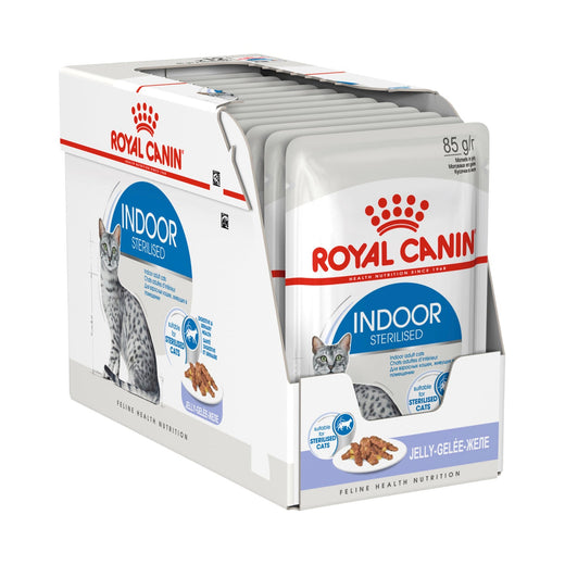 Royal Canin Indoor Sterilised (in Jelly) 12x85g - Cats pack front on white background