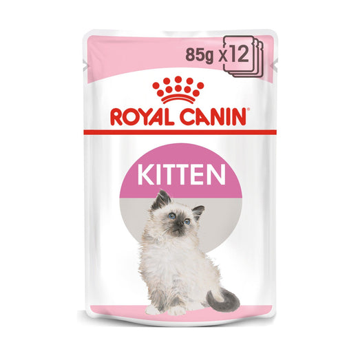 Royal Canin Kitten Instinctive - Thin Slices in Jelly 12 × 85g pack front on white background