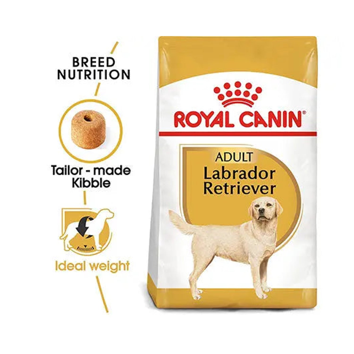 Royal Canin Labrador Retriever Adult bag with tailor-made kibble and ideal-weight support