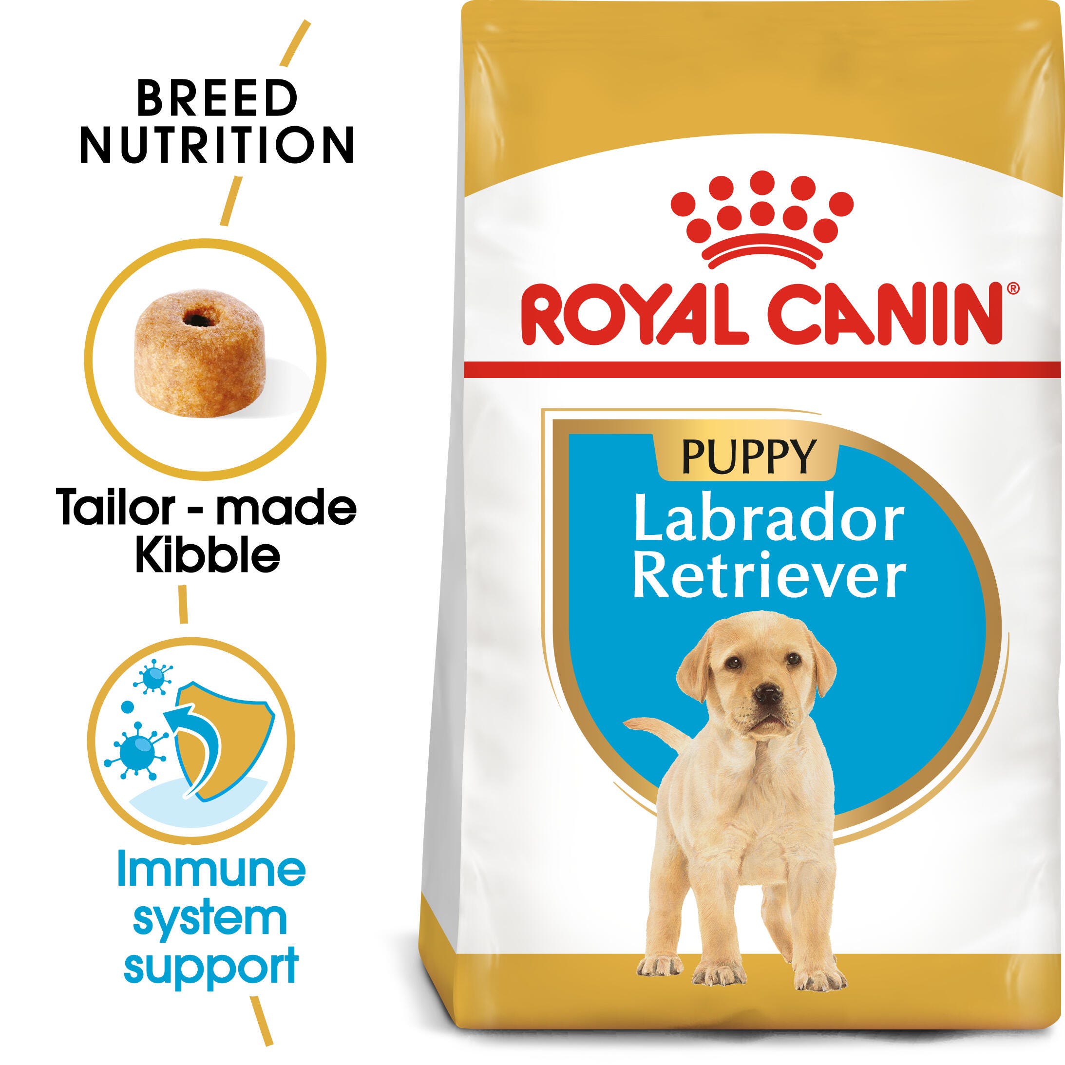 Royal Canin Labrador Retriever Puppy pack with tailor-made kibble and immune support benefit