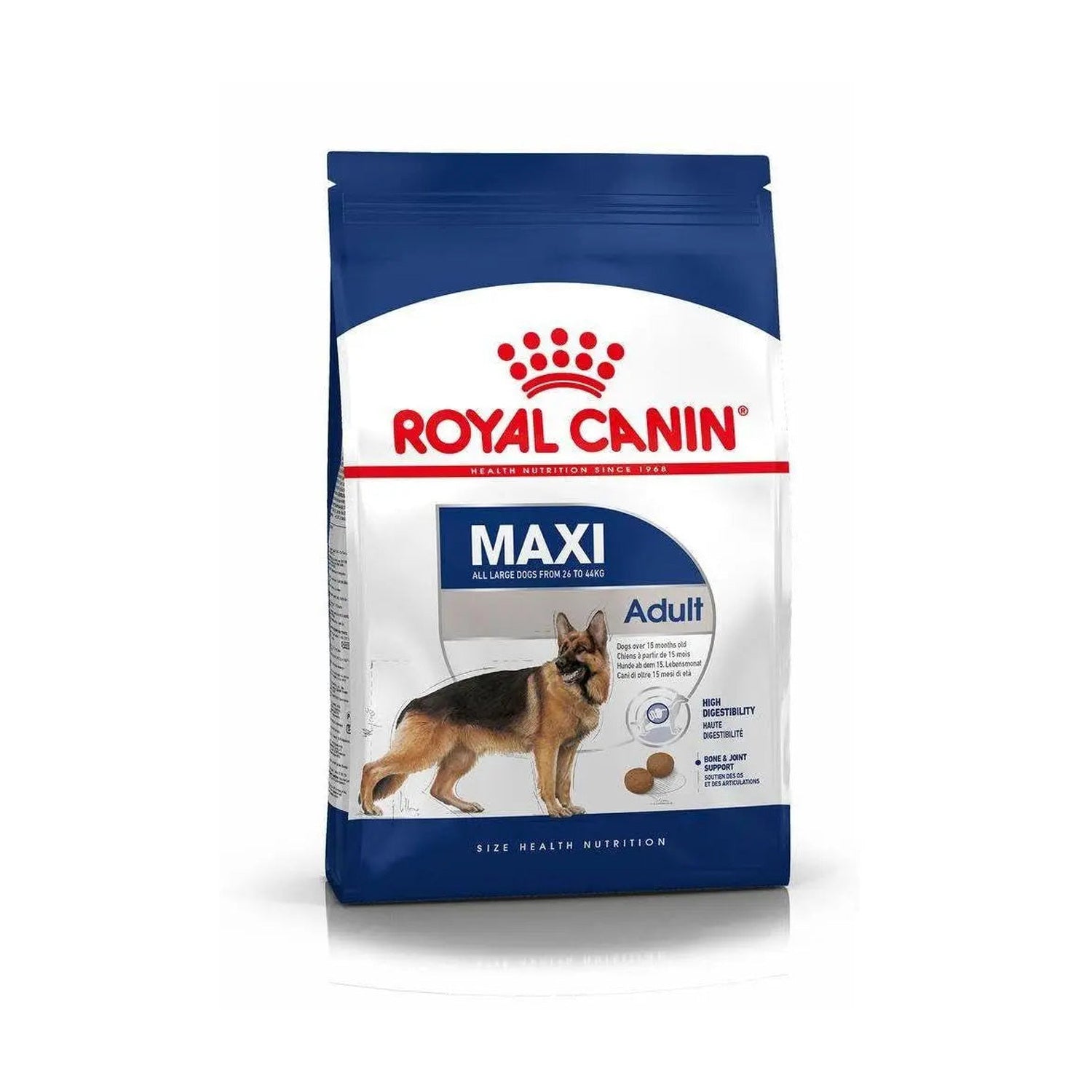 Royal Canin Maxi 4Kg - Adult Dog pack front on white background