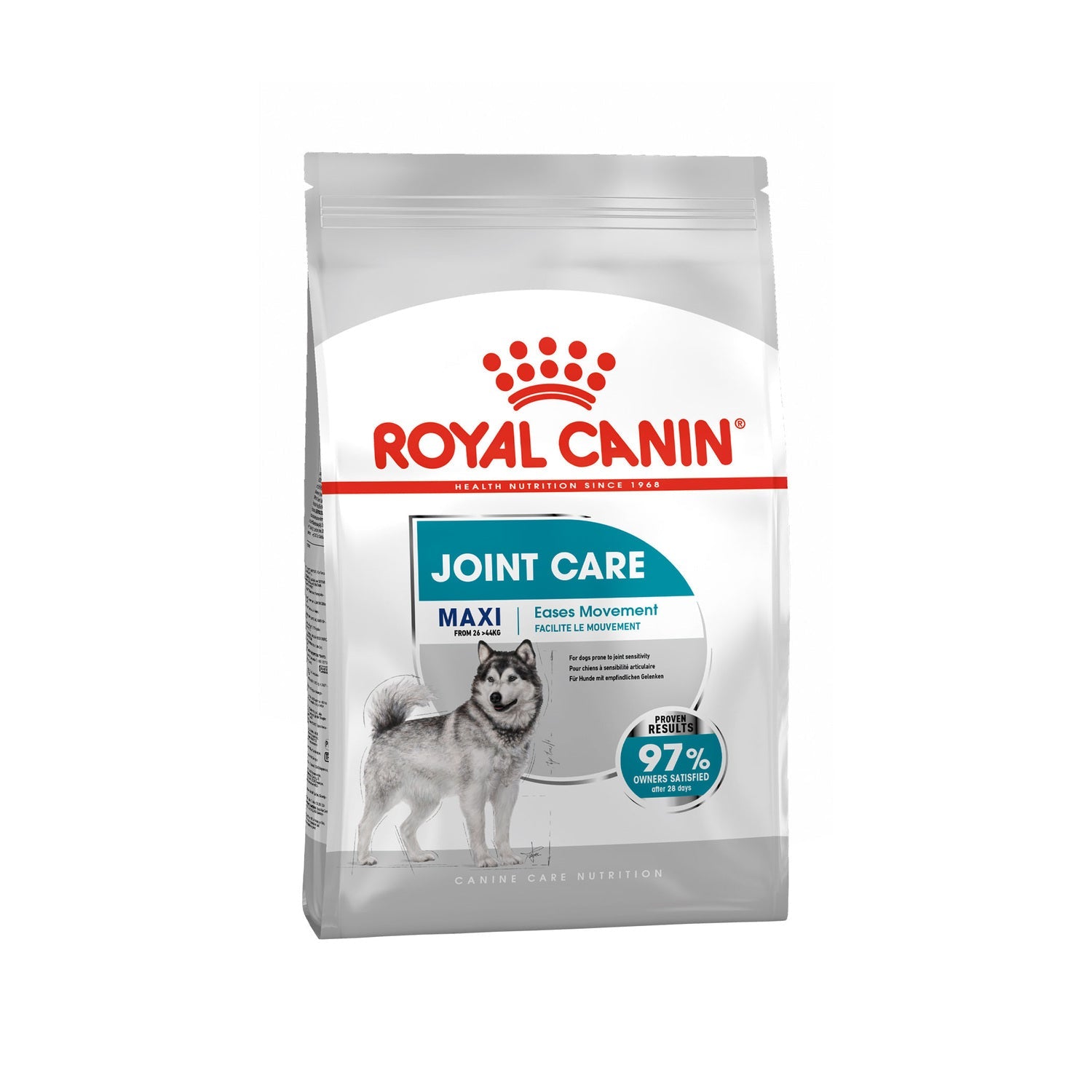 Royal Canin Maxi Joint Care Adult Dog Dry Food - 3kg pack front on white background
