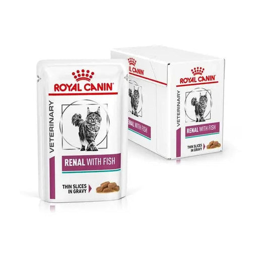 Royal Canin Renal with Fish Thin Slices in Gravy - Cat 12 × 85g pack front on white background