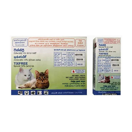 TixFree Spot On - Adult Cat (3 Doses) pack front