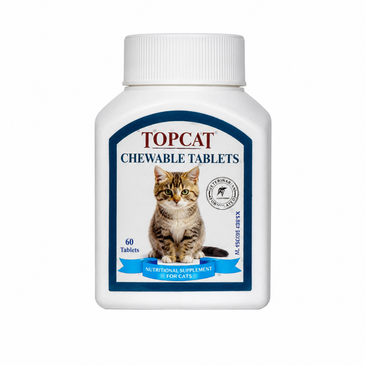 TOP CAT chewable multivitamin and mineral supplement 60 tablets bottle front