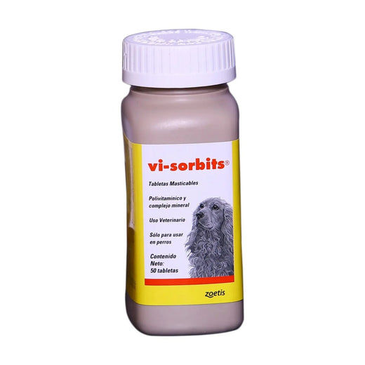 Vi-Sorbits Meat Flavoured Iron Tablets For Dogs - 50 Tablets pack front