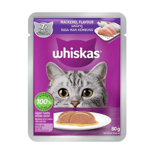 WHISKAS® Adult Mackerel Feast - 80 g Pouch pack front