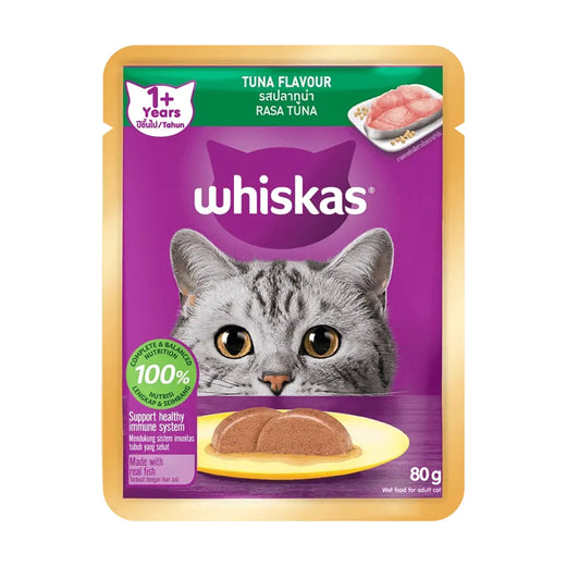 WHISKAS® Adult Tuna Feast - 80 g Pouch pack front