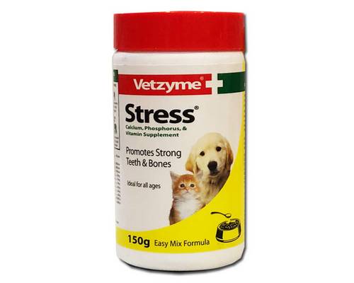 Vetzyme Stress Powder - for Dogs and Cats  150G