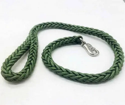 Green Heavy-Duty Twisted Rope Dog Leash