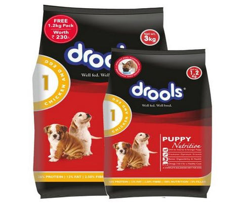 Drools Chicken and Egg Puppy Dog Food 400G