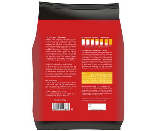 Drools Puppy Dog Food Chicken and Egg 10Kg pack front