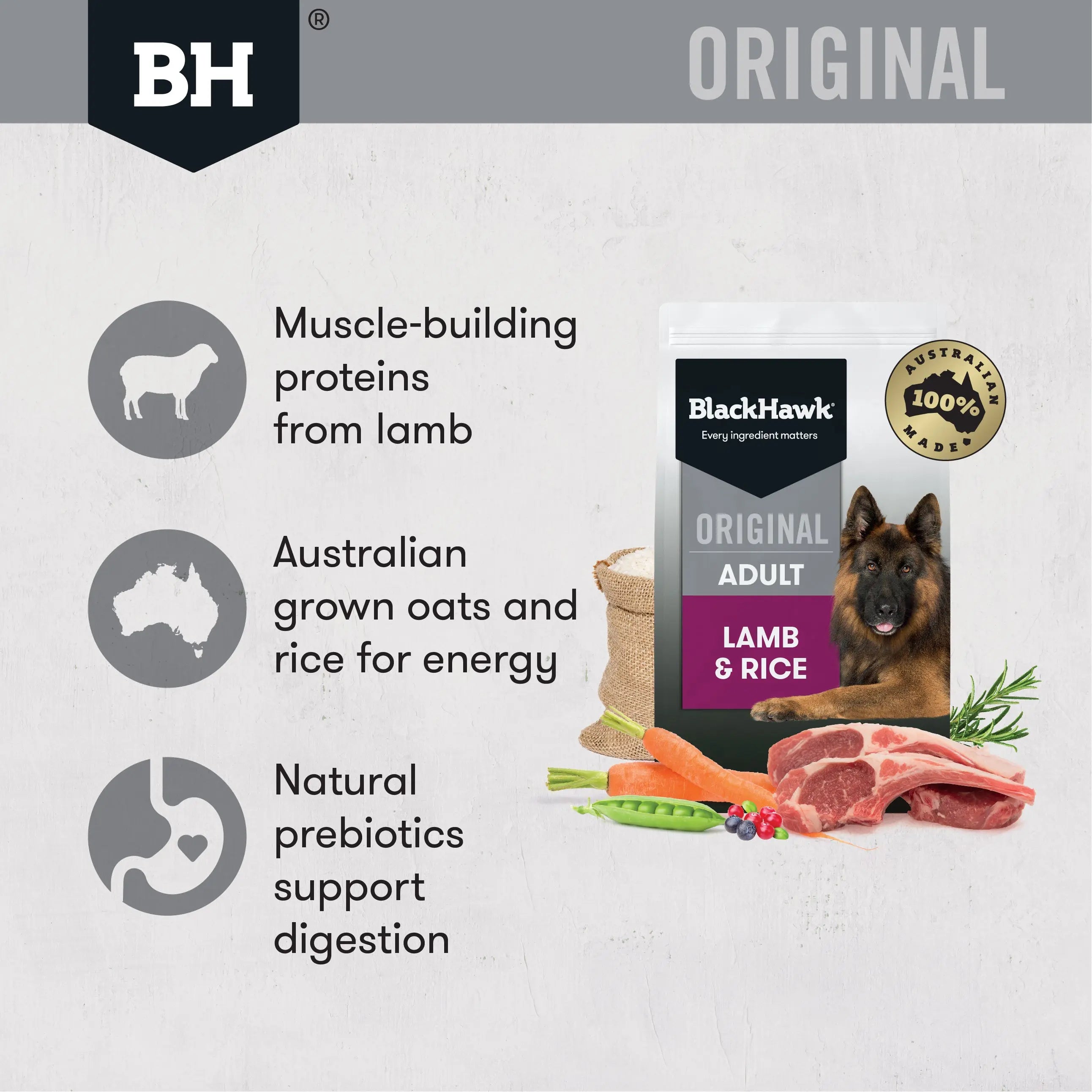 BlackHawk Adult – Lamb & Rice 20kg