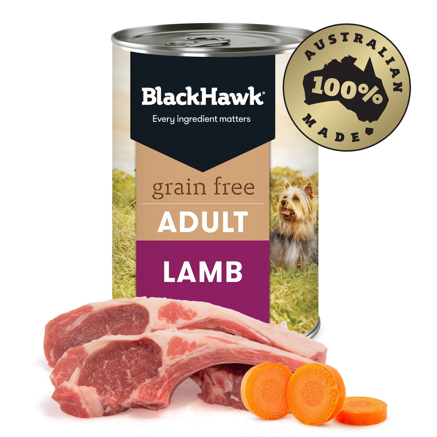 BlackHawk Grain Free Lamb Wet Food For Dogs - Bundle Pack (12 x 400g)