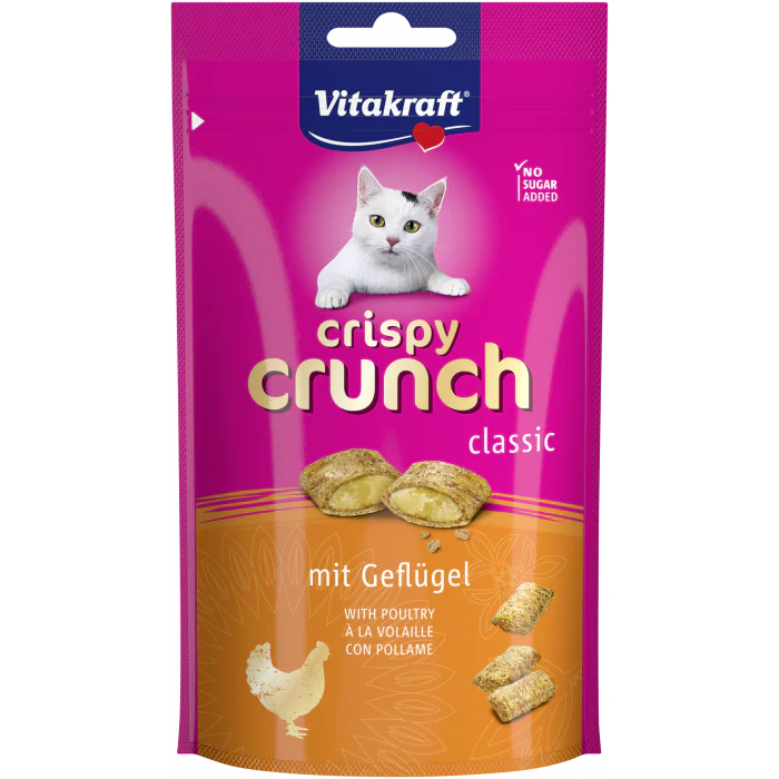 Vitakraft Cat Treat Crispy Crunch Classic Poultry 60g pack front