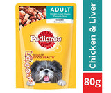 Pedigree Chicken & Liver CIS Pouch 80g - Adult Dog