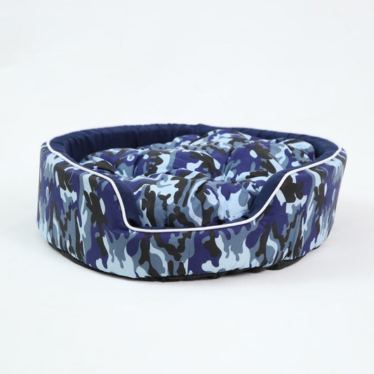 Embark Blue Camouflage Print Dog Bed (43x37cm)