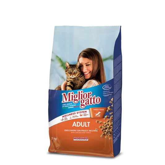 Migliorgatto Adult Cat Kibble With Chicken & Turkey 2kg