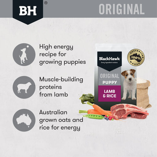 BlackHawk Puppy – Lamb & Rice 20kg