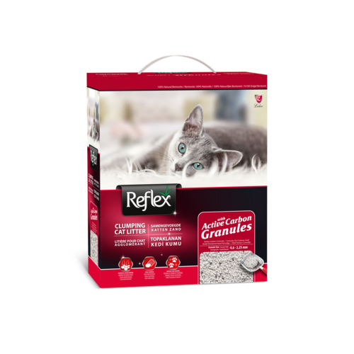 Reflex Cat Litter Activated Carbon Granules 10L pack front