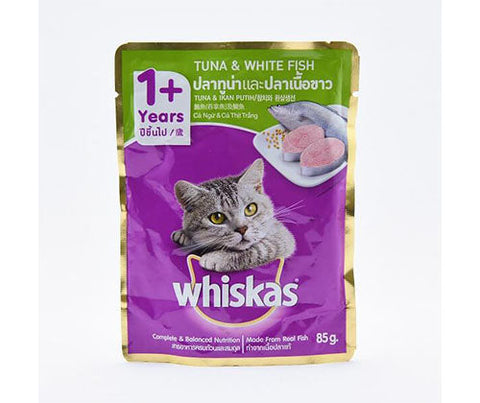 Whiskas Tuna & White Fish 85g x 24 Pack - Adult Cat