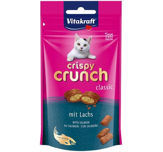 Vitakraft Cat Treat Crispy Crunch Classic Salmon 60g pack front