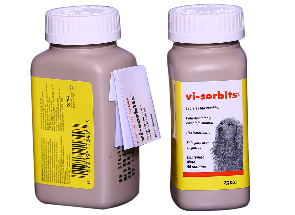 Vi-Sorbits Meat Flavoured Iron Tablets For Dogs - 50 Tablets