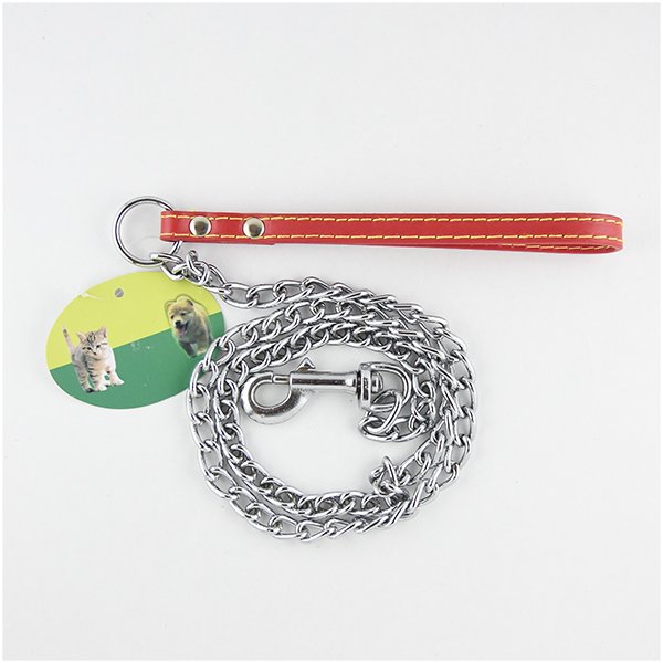 Dog Lead with Leather Handle - 2.5mm x100cm
